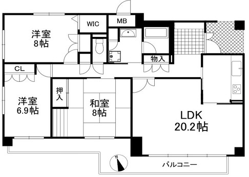 ���Ɍ����{�s���R��2-1�̓����}���V�����̊Ԏ��}